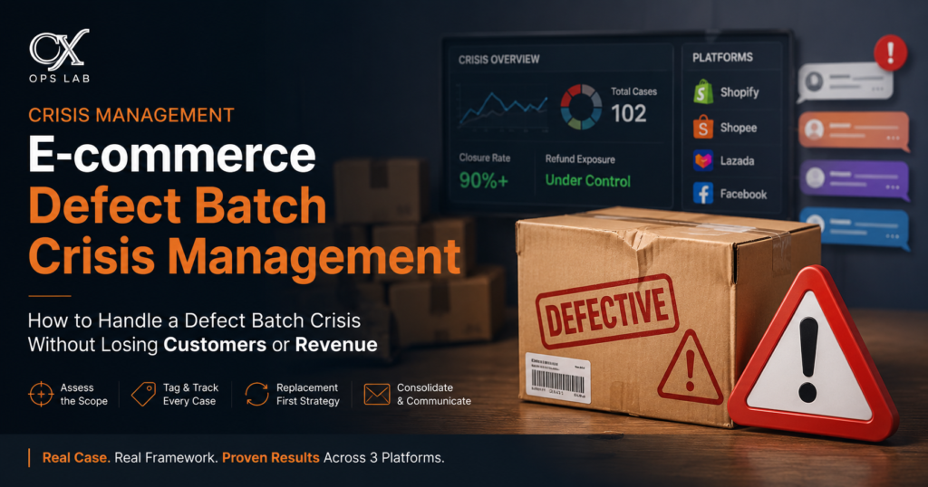 ecommerce defect batch crisis management